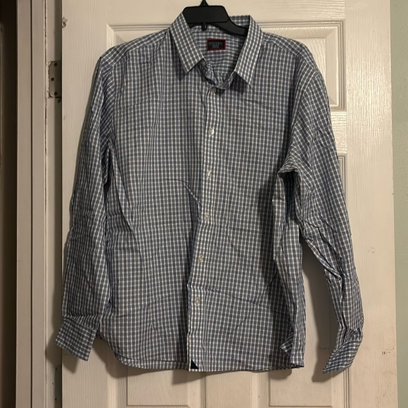 UNTUCKit Blue and White Plaid Shirt - Picture 1 of 5